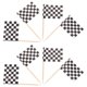 thumbnail image 3 of Pack of 100 Racing Flag Toothpicks Checkered Flag Picks Appetizer Toothpicks Fruit Sticks for Cocktail Party - Black and White, 3 of 4