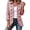 Hot Pink, variant on Gingham Jackets for Women Ruffle Open Front Double Breasted Collared Long Sleeve Lined Light Layer with a Tank for Cool Fall Days