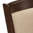 thumbnail image 4 of Weston Home Upholstered Swivel Seat Cherry Finish Wood Bar Height Stool, Beige, 4 of 9