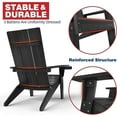 thumbnail image 4 of Winsoon All Weather HIPS Adirondack Chair with Cup Holder, Outdoor Patio Chair, Black Finish, 4 of 7