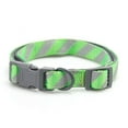thumbnail image 6 of Vibrant Life Patterned Comfort Padded Dog Collar, Green/Gray Stripes, Medium, 6 of 7