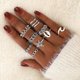 thumbnail image 1 of Anillos bohemios de acero inoxidable para mujer, conjunto de anillos Fidget, joyería Schmuck, accesorios para parejas, Anelli, 2023, 1 of 4