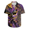 WAENQINLA Mardi Gras Outfit for Men 2025 Big and Tall Lapel Button Down