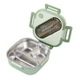 thumbnail image 2 of Stainless Steel Lunch Box for s Adults, Divided Bento Box with Utensils, Leak Proof Microwave Safe Food Container for Work(Green), 2 of 4