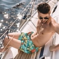 thumbnail image 2 of luoweisi Men's Beach Shorts Quick Dry Swim Trunks with Mesh Lining Sea Turtle L, 2 of 5