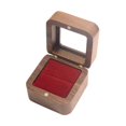 thumbnail image 1 of Caja de Madera Fernando para Anillos Baratijas Diseño Retro Negro Terciopelo Rojo, 1 of 8