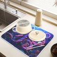 thumbnail image 6 of Ryvnso Octopus in Sea Dish Drying Mat for Kitchen Countertop 18x24 Large Dish Pad Drainer Rack Dish Sink Mats, 6 of 7