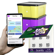 Scanlily Smart QR Label System for Asset & Equipment Management, Storage, and Organization - 45 Standard 0.8in Diameter Stickers