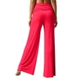 thumbnail image 4 of YUEHUA Fold Over Yoga Pants, On-Trend Solid Wide Leg Loose Fit Lounge Pants with Ruched Waist Y2k 2026 Coral Foldover Yoga Pant Stretchy Loose Gym Lounge Leggings, 4 of 6