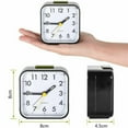 Quartz Alarm Clock With Night Light No Tick Snooze Silent Small Bedside
