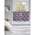 thumbnail image 4 of Halloween Half Window Curtains 24 Inches Long, Orange Pumpkin Funny Ghost Black Cat Purple Window Treatment Curtain Drapes, Short Curtains Tiers for Kitchen Over Sink, 27.5"x24", 2 Panels, 4 of 7