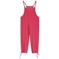 thumbnail image 5 of Girls Jumpsuit Sleeveless Hot Pink with Pockets Summer Rompers for Girls Cute Teen Clothes 5-6 Years Girls Fashion, 5 of 8