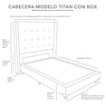 thumbnail image 3 of Box Base Cama King Size + Cabecera Titan Azul Marino Dicasa Titan Blu, 3 of 7