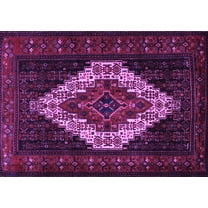 Ahgly Company Indoor Rectangle Persian Purple Traditional Area Rugs, 5' x 7'