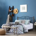 thumbnail image 2 of Bowery Hill Traditional Queen Metal Arched Scroll Headboard with Frame in Black, 2 of 12