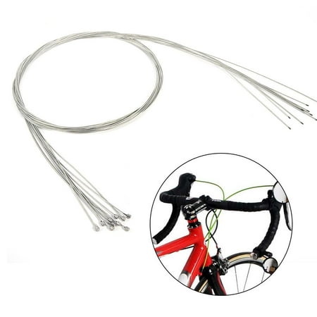 HERCHR Road Shift Cable, 10pcs Stainless Steel Bike Derailleur Cable Road Shift Cable Inner Shift Cable For Bicycle, Derailleur