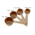thumbnail image 2 of nu steel Stainless Steel Measuring Cups set of 4 Pieces, Nesting Metal Measuring Cups Set with floral etched Handles for Dry and Liquid Ingredients, Cooking & Baking, copper plated, 2 of 4