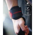 thumbnail image 5 of Ekkovision Correas de levantamiento de pesas con anillo en D con puño, soporte para muñeca, correas de levantamiento cómodas, gruesas y resistentes, ajuste seguro, agarre mejorado, negro, 5 of 5
