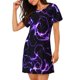 thumbnail image 2 of Balery Galaxy Lightning Camisón de manga corta con cuello redondo para mujer, cómodo y elegante., 2 of 6