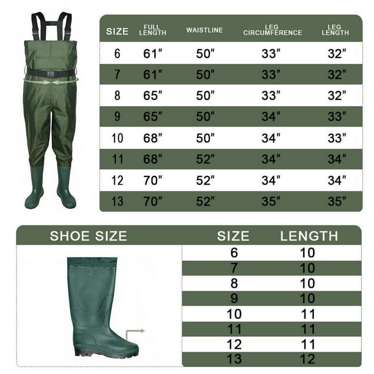 Chest Waders with Boots, 2-Ply PVC/Nylon Waterproof Hunting Chest Waders with Boots, 2-Ply PVC/Nylon Waterproof Hunting