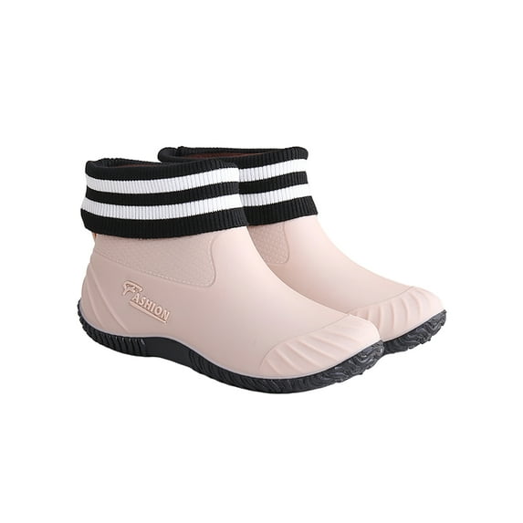 Audeban Women's Nonslip Low Top Garden Shoe Casual Waterproof Womens Outdoor Comfortable Stylish Slip On Flat Rain Boots Work Shoes