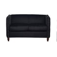 thumbnail image 3 of Kingway Furniture Avin Velvet Nail Head Livingroom Loveseat in Black, 3 of 5