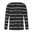 thumbnail image 3 of PNTUTB Women's Fashion Striped Regular Fit Long Sleeve V-Neck Loose Comfortable Casual Top, 3 of 5