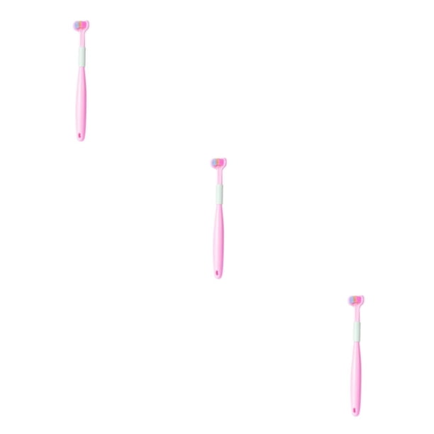 Cepillo de triple Rendimiento Inteprter Cepillo de tres lados para Niños A22 Rosa Melocotón