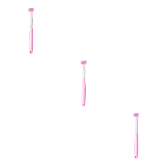 Cepillo de triple Rendimiento Inteprter Cepillo de tres lados para Niños A22 Rosa Melocotón