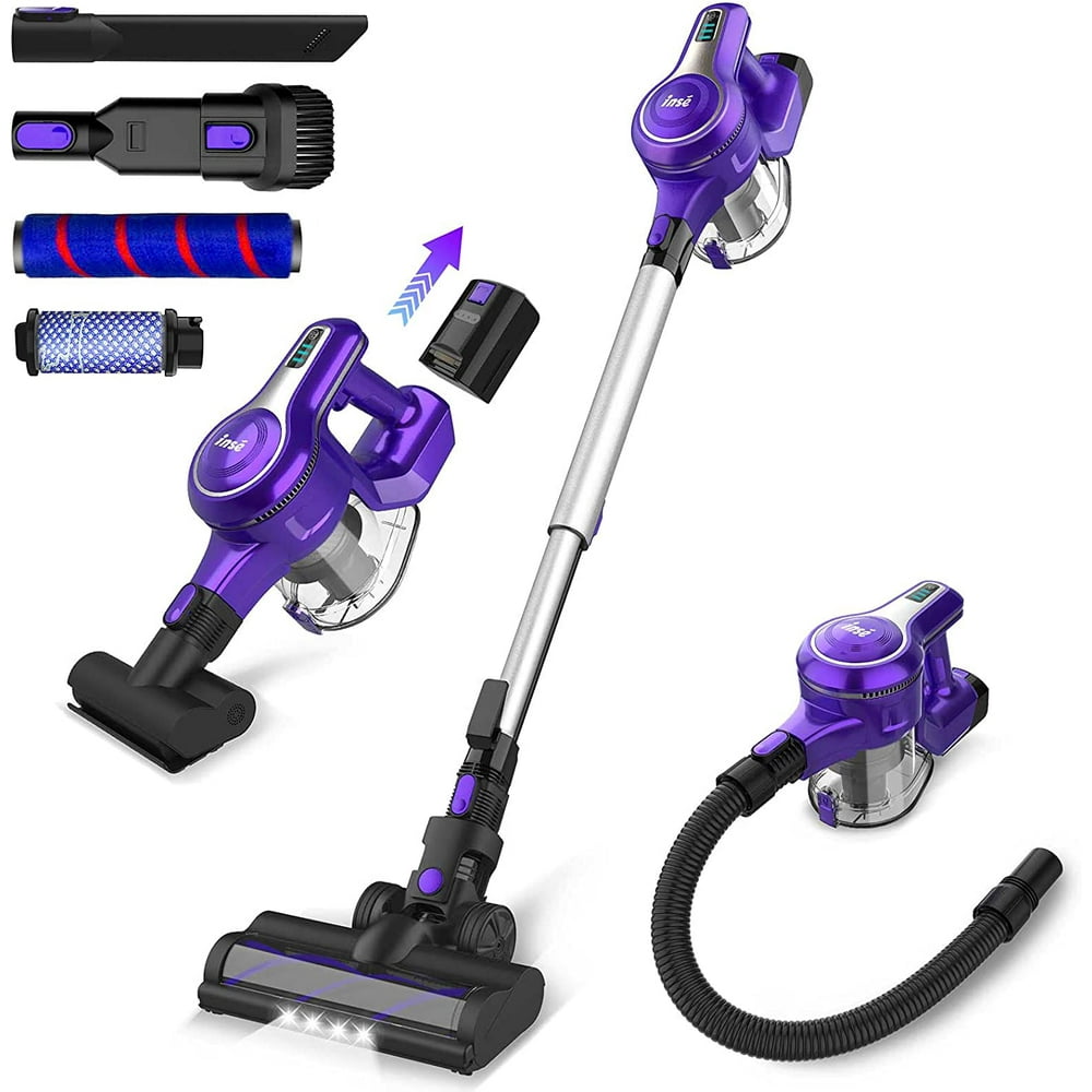 INSE Cordless Vacuum Cleaner, 23Kpa 250W Brushless Motor Stick Vacuum