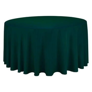 Tablecloth Polyester Round 96 Inch By Exlonjet (96 Inch, Green)