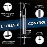 Flybar Super Pogo Stick for Kids & Adults 14+ – Strong Spring for Tricks & High Jumping – Steel Frame with Reinforced Foot Pegs – Classic Trick Pogo Stick for Beginners & Pros – Supports 120-210 lbs