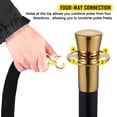 thumbnail image 4 of VEVOR Safety Stanchion, 6 Pieces Stanchion Set, 5 ft/1.5 m Black Velvet Rope, Black Crowd Control Barrier with Sturdy Concrete and Metal Base – Easy Connect Assembly, 4 of 9