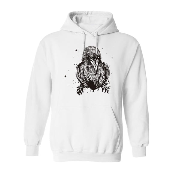 Raven Art Design Hoodie Men -Image by Shutterstock, Male Large