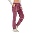 thumbnail image 5 of Womens Winter Velvet Pants Active Pants Casual Plush Yoga Jogger Pant Warm Sweatpants Velour Track Pants Comfy Velour Pants Plus Size with Pockets, 5 of 8