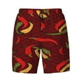 thumbnail image 4 of Lsque Mens Swim Trunks Hot Chili Pattern - Bathing Suit Compression Liner - Beach Swim Shorts Swimwear - (S-3XL) - Stretch Quick Dry -Small, 4 of 9