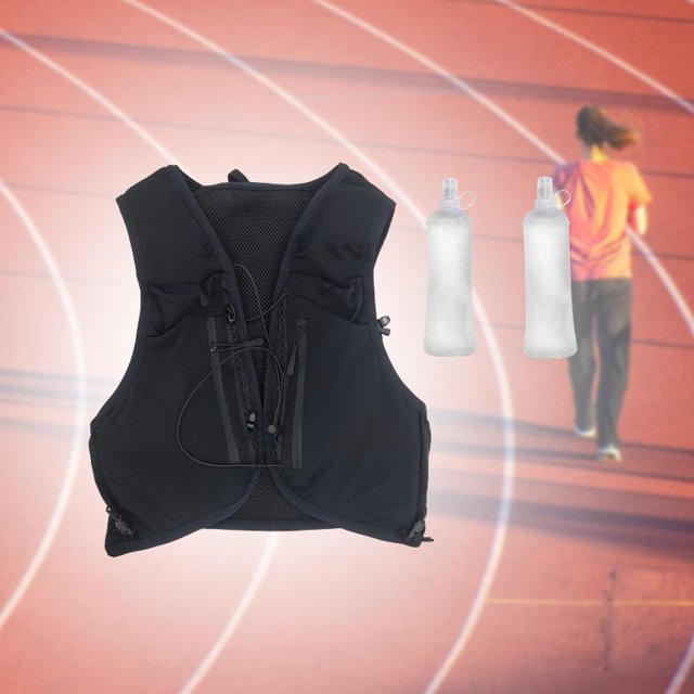 DYNWAVECA Gilet d'Hydratation pour Hommes et Femmes avec Multiples Poches, Pack d'Eau pour Randonnée et Escalade