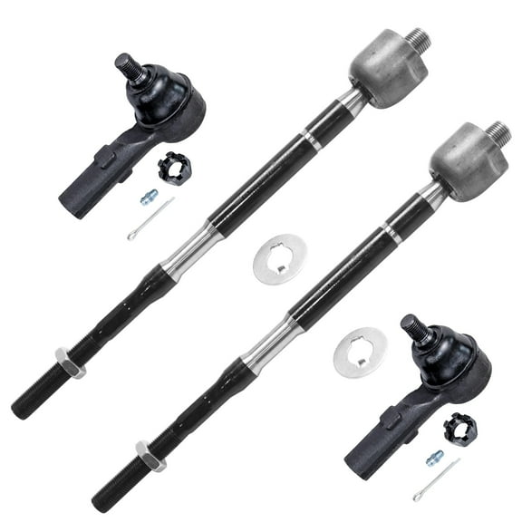 Detroit Axle - Front Tie Rods for 2011-2017 Honda Odyssey, 4 Inner and Outer Tie Rod End Links 2012 2013 2014 2015 2016 Replacement