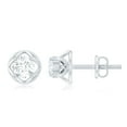 thumbnail image 3 of Rosec Jewels Lab Grown Diamond Stud Earrings for Women - 5 MM - EF-VS Quality, 10K White Gold, 3 of 7