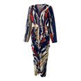 thumbnail image 4 of Vestido Casual de Verano Con Abertura de Tenedor Y Botones Estampados de Manga Larga Para Mujer Odeerbi ODB114791, 4 of 4