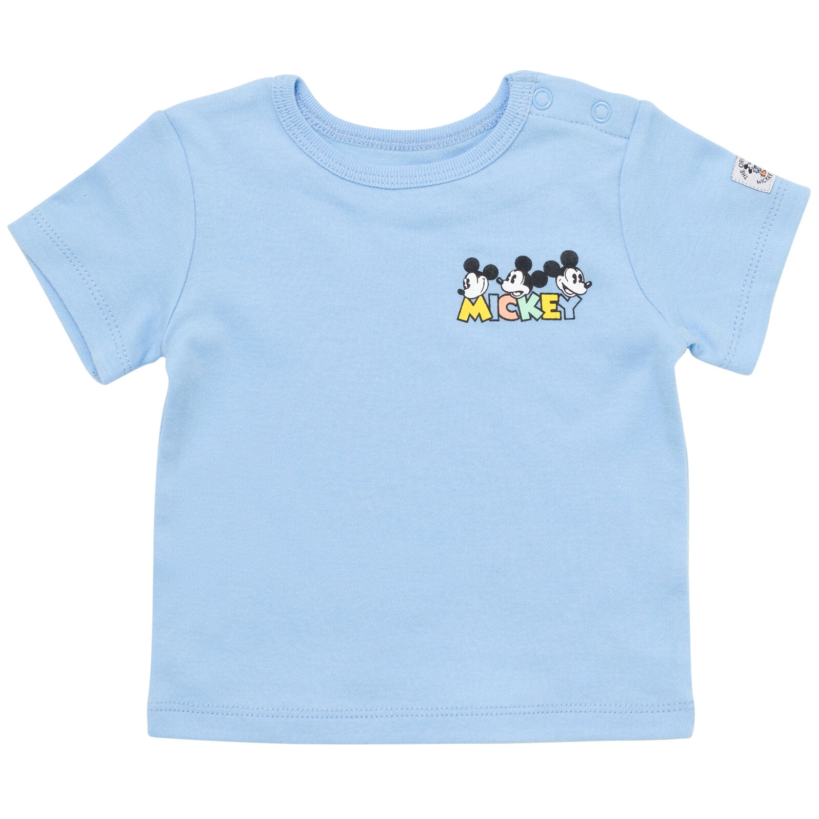 Disney Mickey Mouse Baby Boys' Tee and Shortall Set with Bucket Hat Mickey Mouse Cream