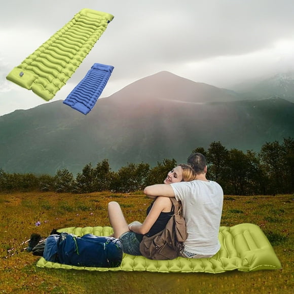 Jiaeri Matelas de Camping Auto-Gonflant avec Pompe Intégrée, Coussin de Couchage Gonflable Épaissi et Portable pour la Randonnée en Plein Air, le Backpacking et le Voyage sous la Tente
