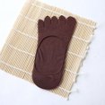 thumbnail image 1 of Calcetines de cinco dedos de silicona con tacón, calcetines invisibles de cinco dedos para mujer, calcetines de algodón de color sólido, transpirables, para primavera y verano, calcetines de punta, 1 of 6