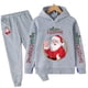 thumbnail image 3 of Christmas Boys and girls Santa Claus long sleeve cartoon sports casual hoodie set multi-color fashion printed hoodie set, 3 of 4