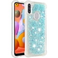 thumbnail image 2 of Compatible with Samsung Galaxy A11 Case Glitter Liquid Cute Clear Phone Case Floating Quicksand Shockproof Protective Bumper Silicone Soft TPU Case for Samsung Galaxy A11 Star Blue YB, 2 of 14