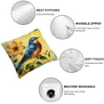 thumbnail image 6 of Oil Painting Blue Robin Bird Throw Pillow Covers Yellow Background Lovely Animal with Pattern Decorative Cushion Case for Sofa (Blue Robin Bird), 6 of 7