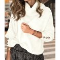 thumbnail image 5 of Women'S Oversized Chunky Pullover Sweaters Cowl Neck Long Sleeve Winter Slouchy Loose Knit Sweaters White 4XL, 5 of 8