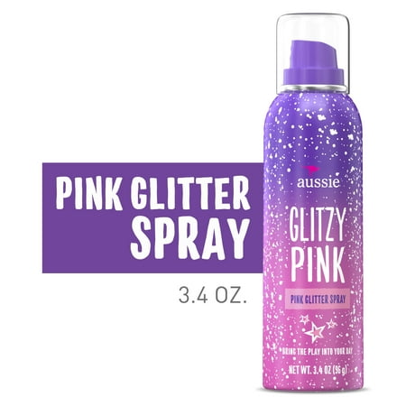 Aussie Frizz Control Glitzy Pink Glitter Hair Spray, 3.4 oz