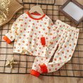 thumbnail image 2 of NOLDARES Infant Baby Girl Cute Outfits Long Sleeve Sweatshirt and Joggers Pants 2 Piece Clothes Set Daily Wear(Orange,18-24 M), 2 of 5