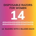 thumbnail image 4 of BIC Soleil Smooth Colors Women's Disposable Razors, With 3 Blades, 14 Count, 4 of 10